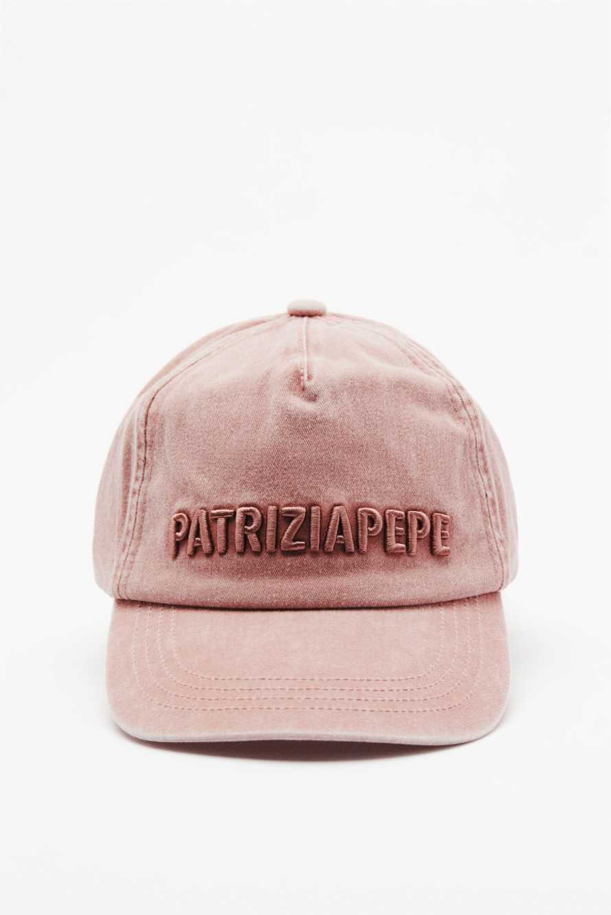 Бейсболка с вышивкой, Розовый, Patrizia Pepe