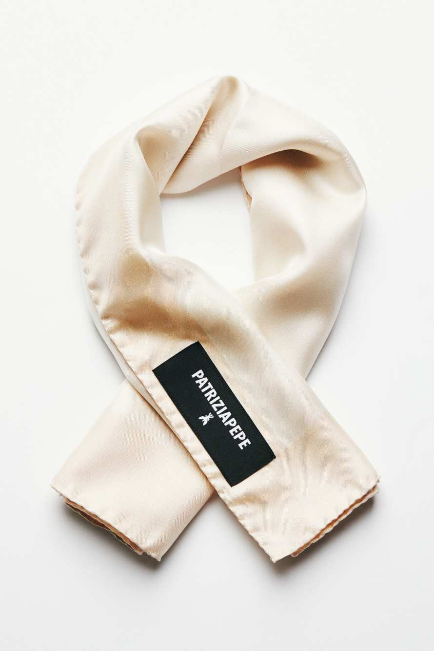 Foulard in seta, Bianco, Patrizia Pepe