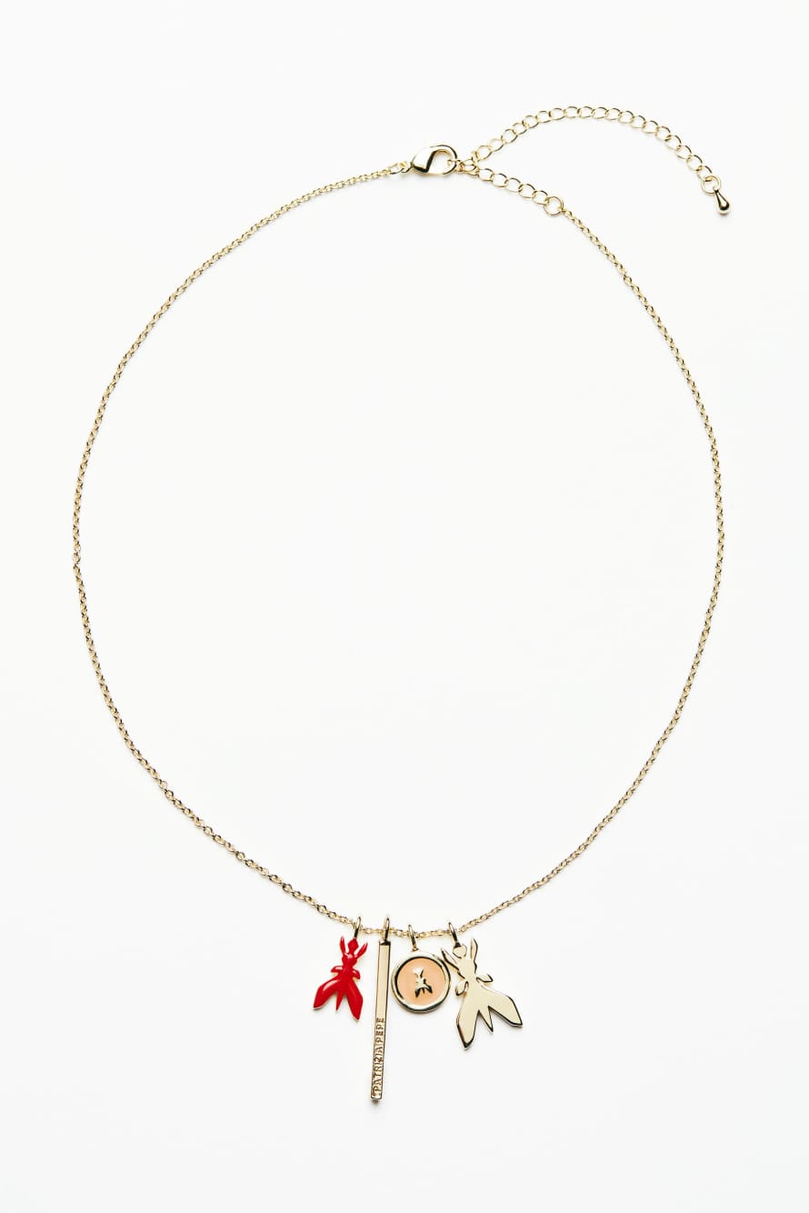 Ожерелье Fly Charms, Золотистый, Patrizia Pepe