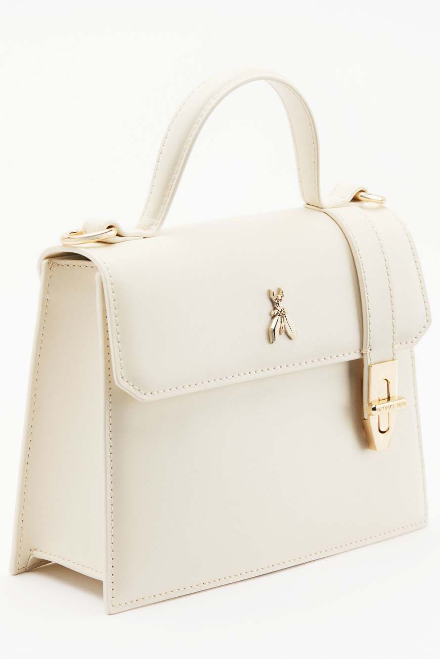 Sac rigide Modern Utility en cuir, Blanc, Patrizia Pepe