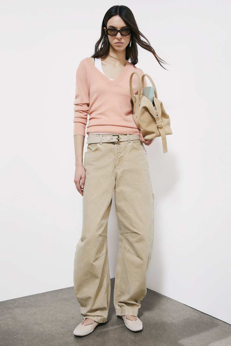 V-neck Cashmere Jumper, Pink, Patrizia Pepe