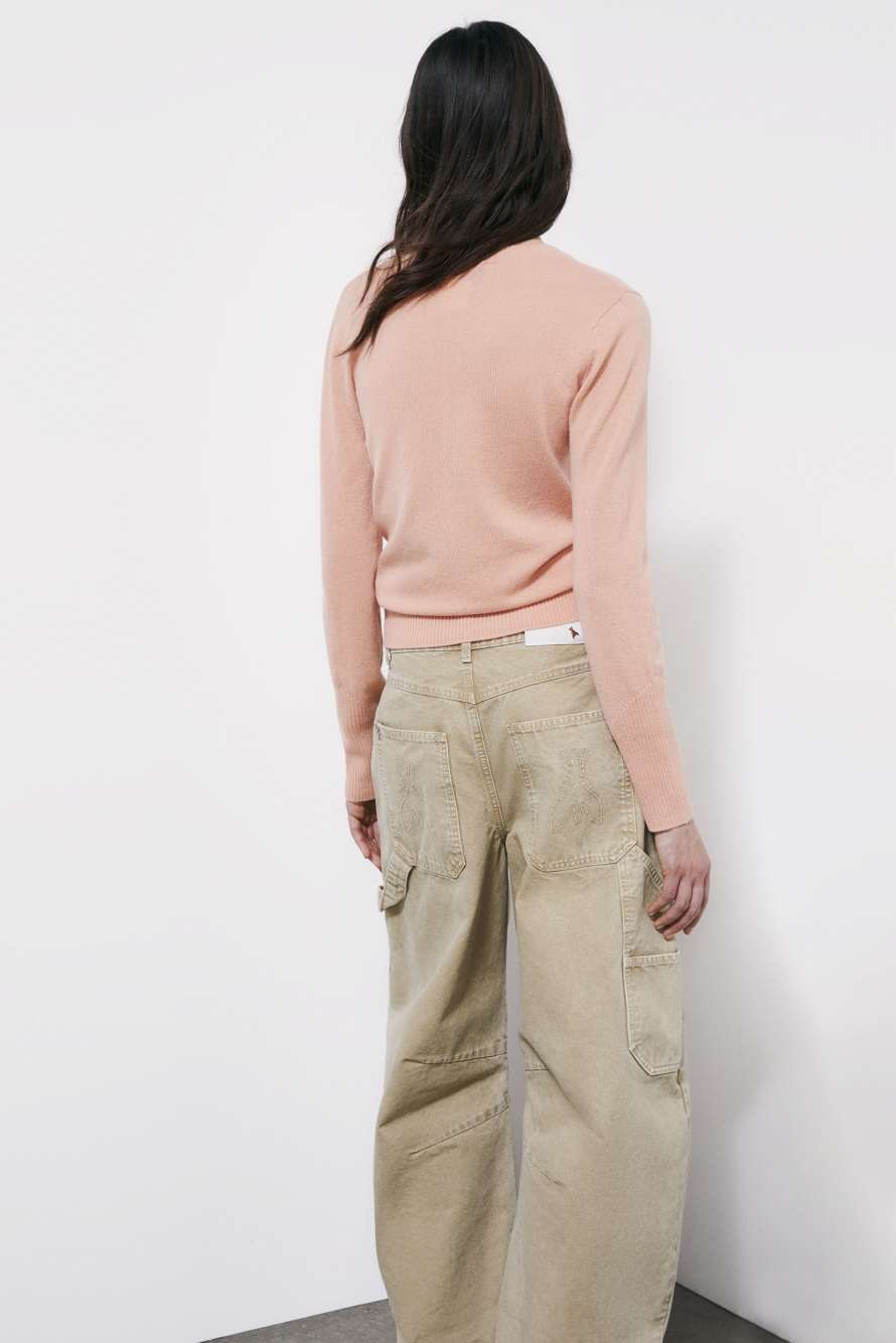 V-neck Cashmere Jumper, Pink, Patrizia Pepe