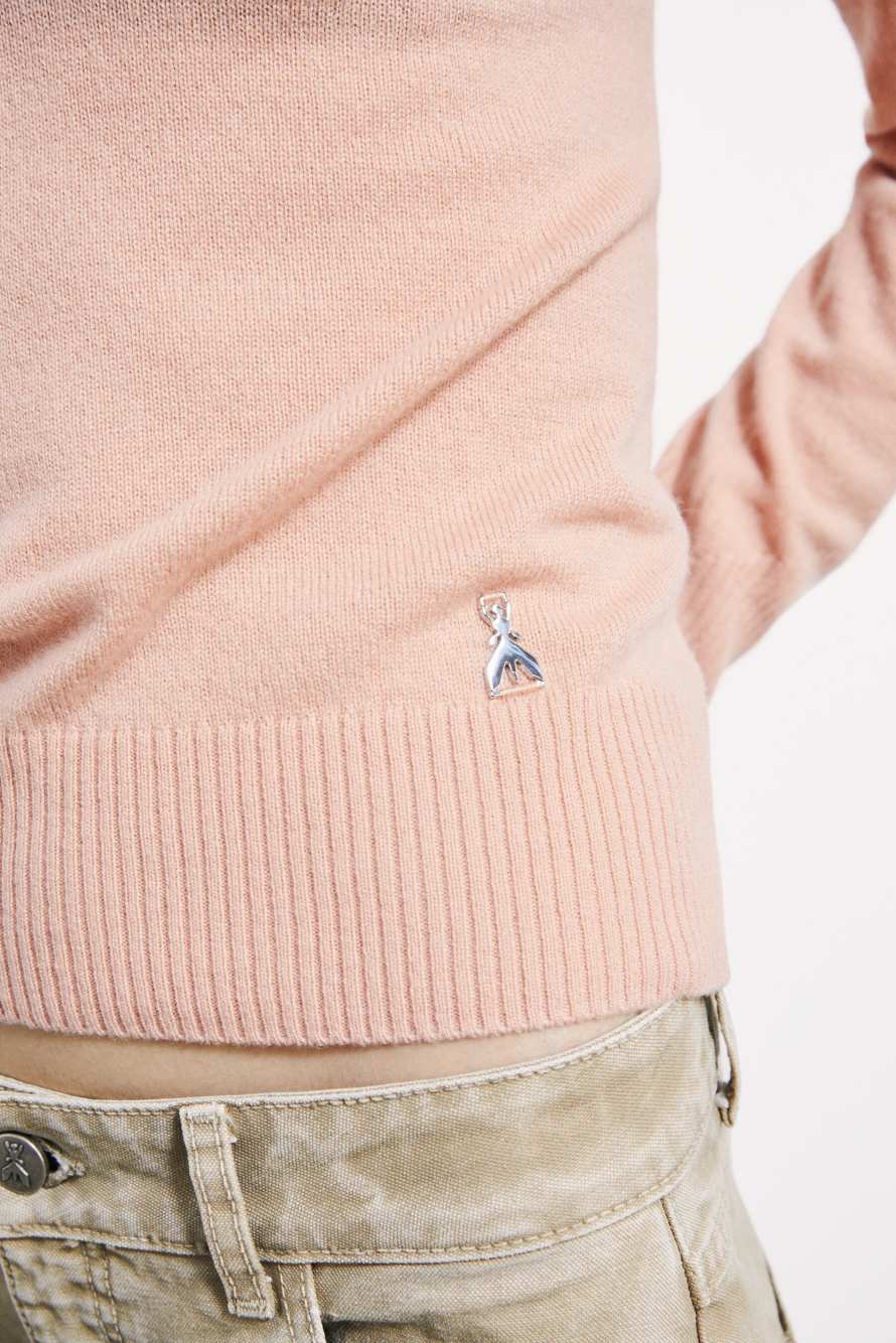 V-neck Cashmere Jumper, Pink, Patrizia Pepe