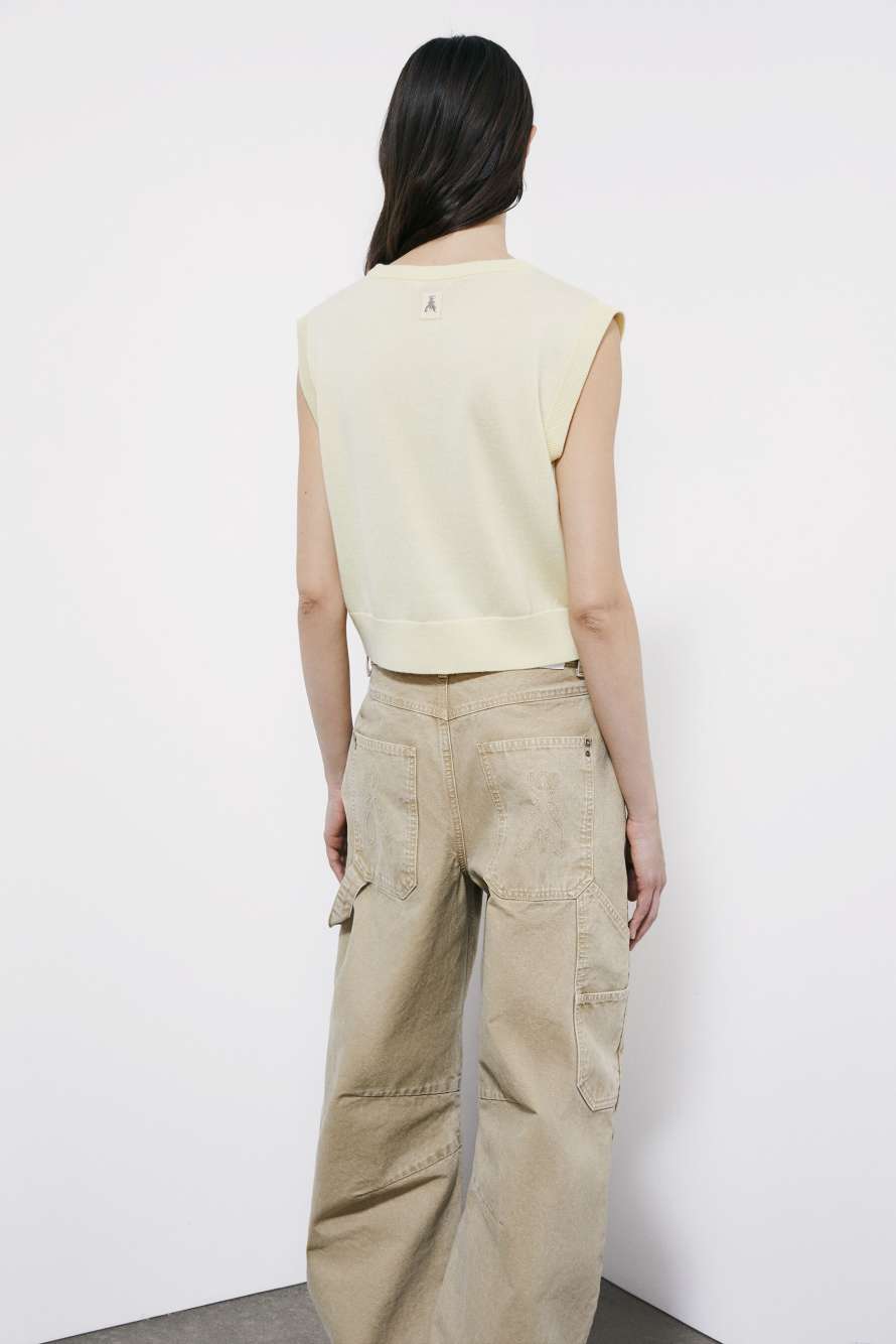 Light wool vest, Yellow, Patrizia Pepe