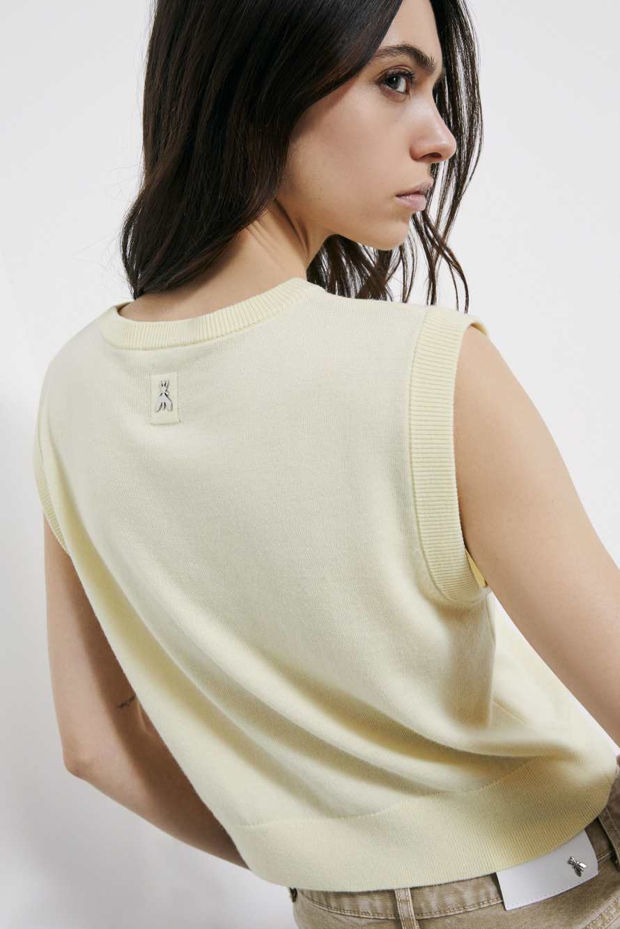 Light wool vest, Yellow, Patrizia Pepe