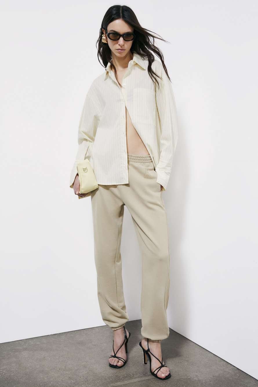 Jogger pants with elasticated hem, Beige, Patrizia Pepe