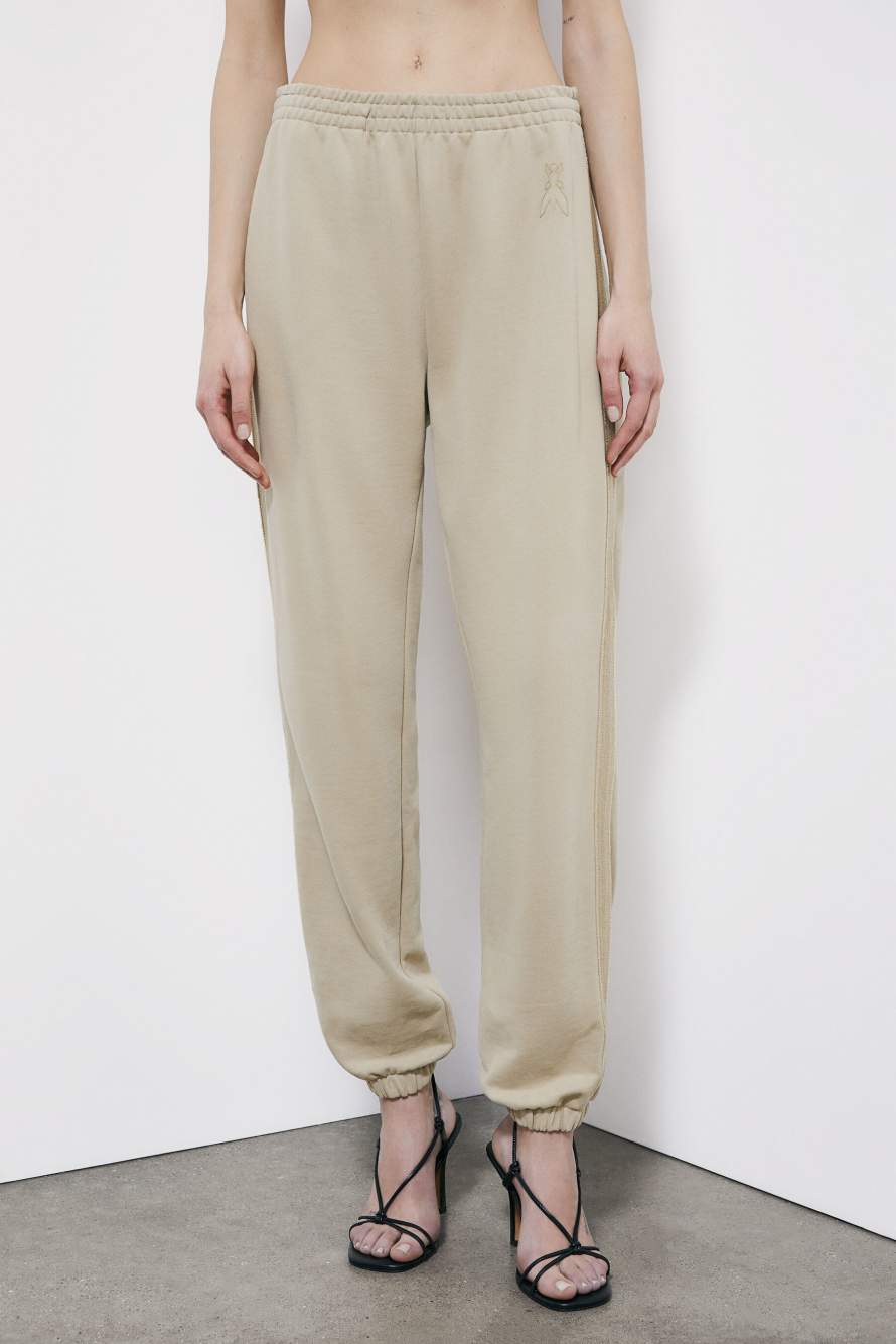 Jogger pants with elasticated hem, Beige, Patrizia Pepe