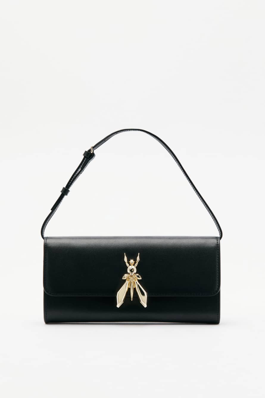 Кожаная сумка кросс-боди Square Essential Fly, Черный, Patrizia Pepe