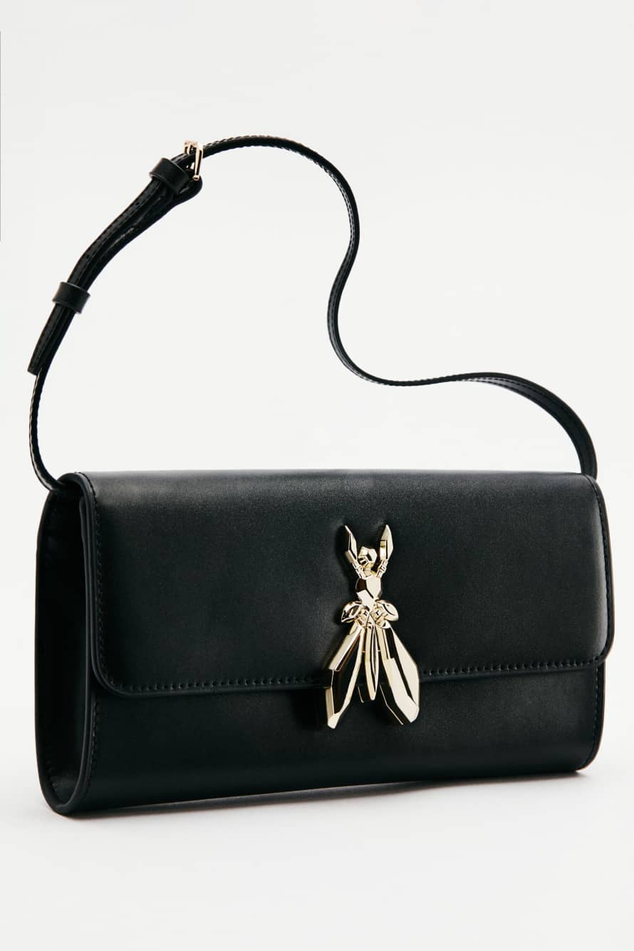 Кожаная сумка кросс-боди Square Essential Fly, Черный, Patrizia Pepe