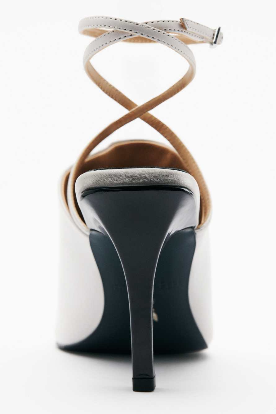 Sabot SKIN из кожи, Белый, Patrizia Pepe