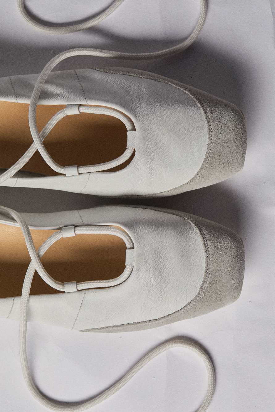 Туфли-балетки Dancing SKIN, Белый, Patrizia Pepe