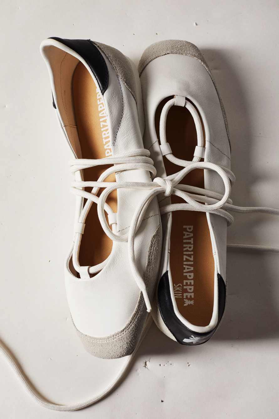 Туфли-балетки Dancing SKIN, Белый, Patrizia Pepe