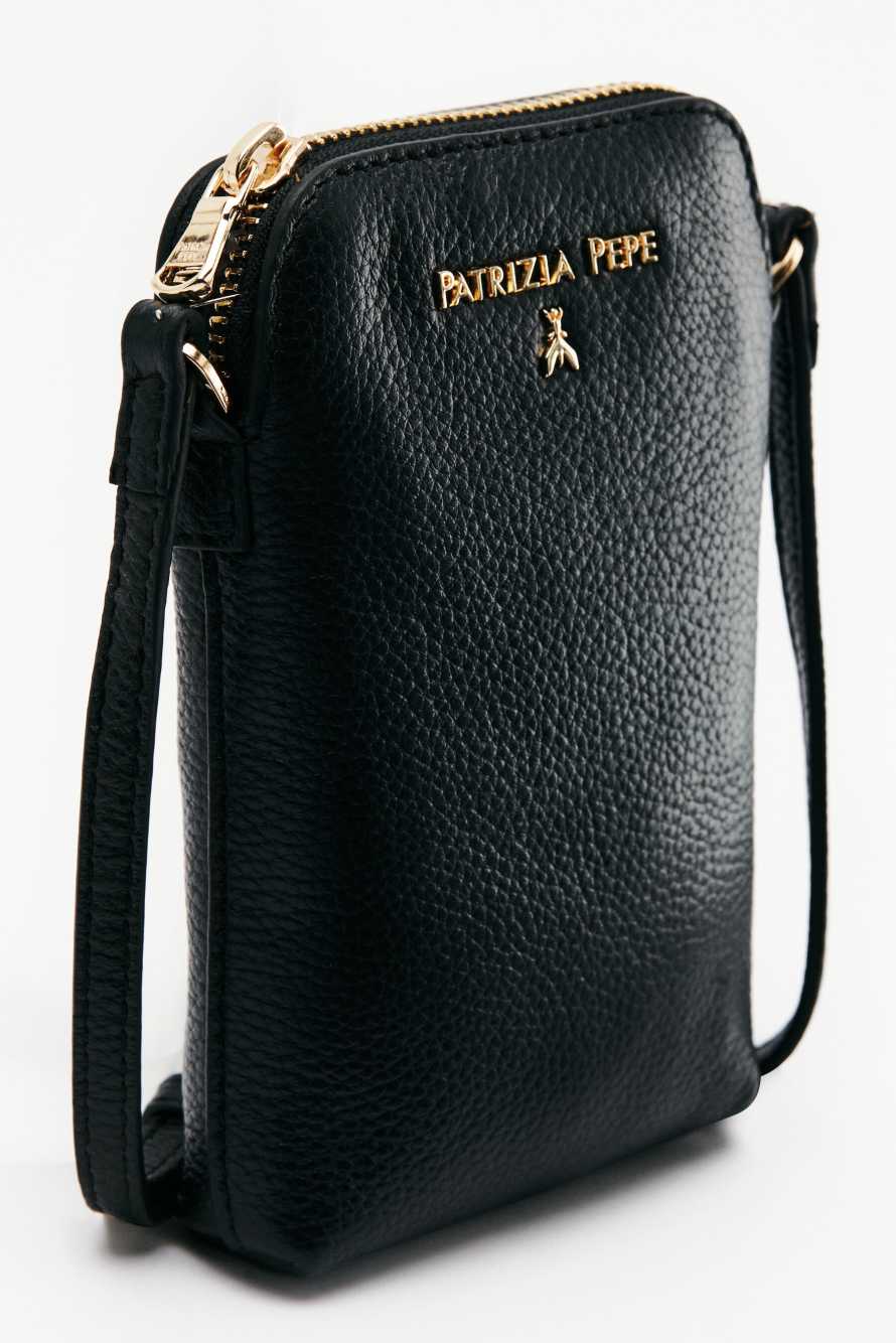 Сумка для телефона на ремне, Черный, Patrizia Pepe