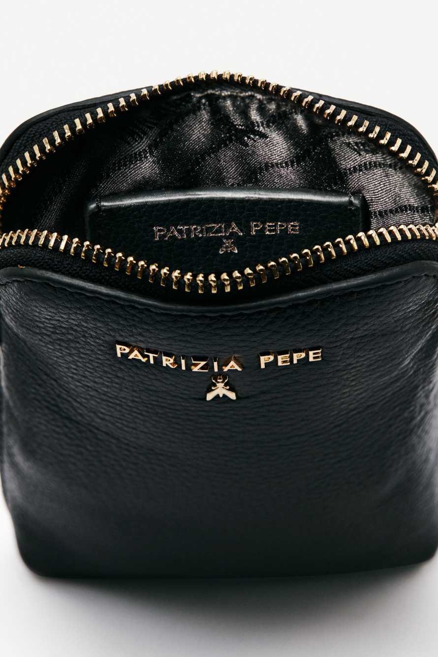 Сумка для телефона на ремне, Черный, Patrizia Pepe