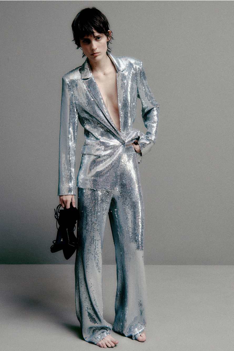 (IM)PERFECTION shopping bag in laminated leather, Silver, Patrizia Pepe