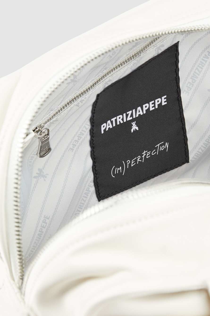 Кожаная сумка для покупок (IM)PERFECTION, Белый, Patrizia Pepe