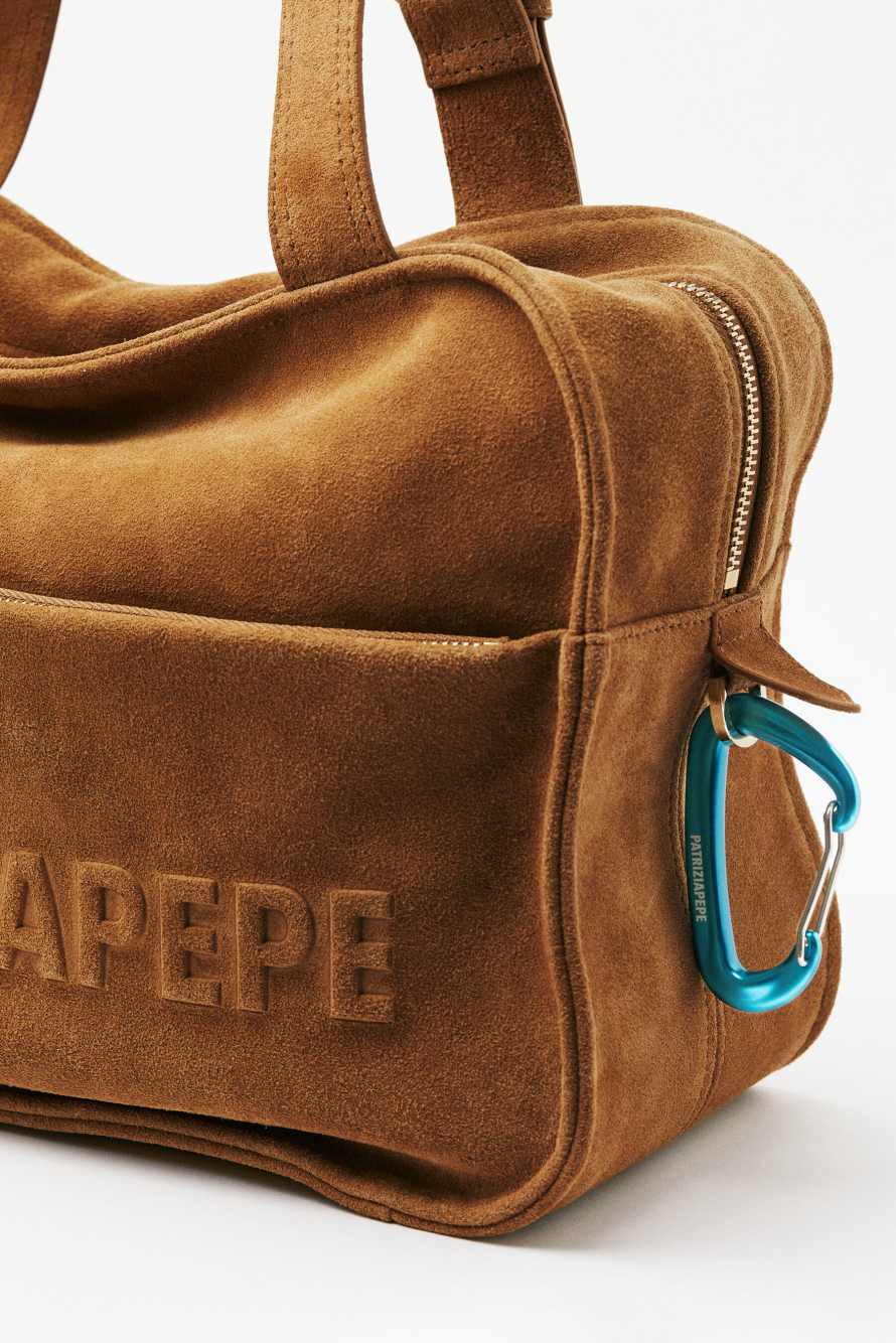 Сумка-шоппер (IM)PERFECTION из кожаной замши, Бежевый, Patrizia Pepe