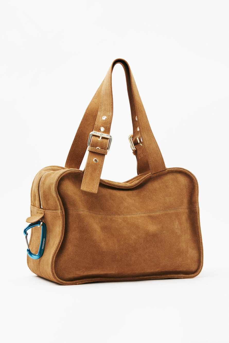 Сумка-шоппер (IM)PERFECTION из кожаной замши, Бежевый, Patrizia Pepe