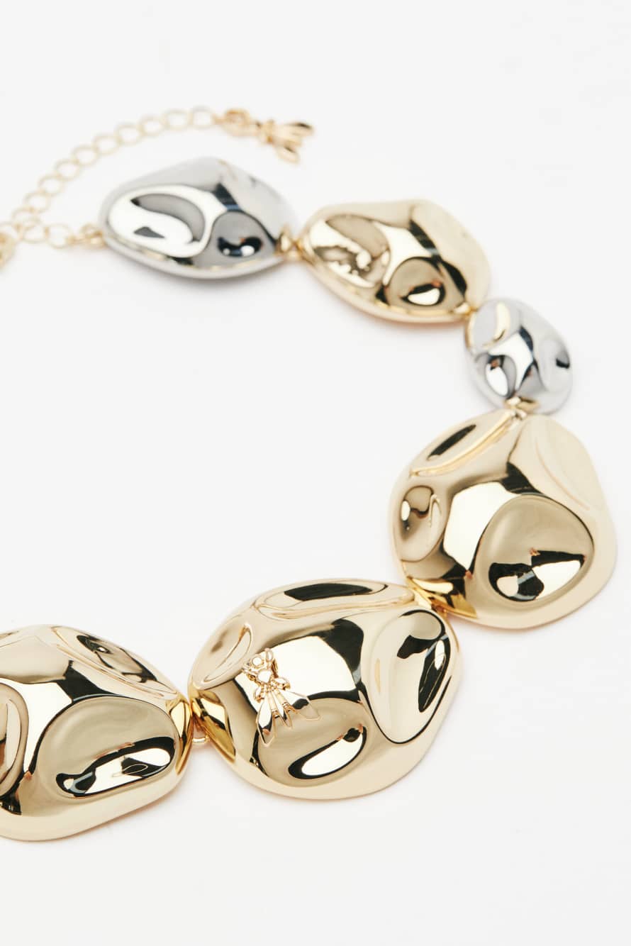 Collana scultorea Deformed, Oro/Argento, Patrizia Pepe