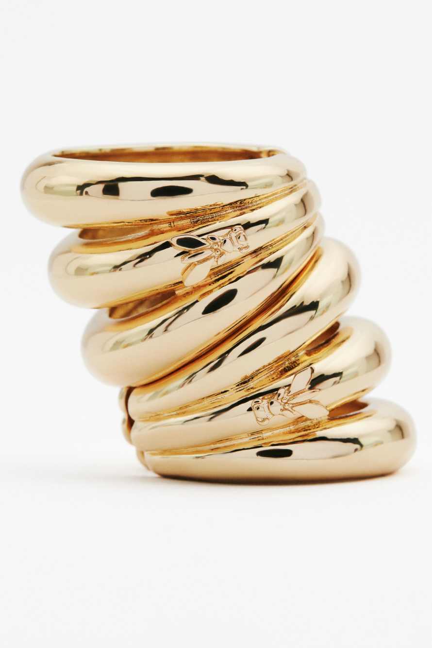 Большие каффы Metal Circle, Золотистый, Patrizia Pepe