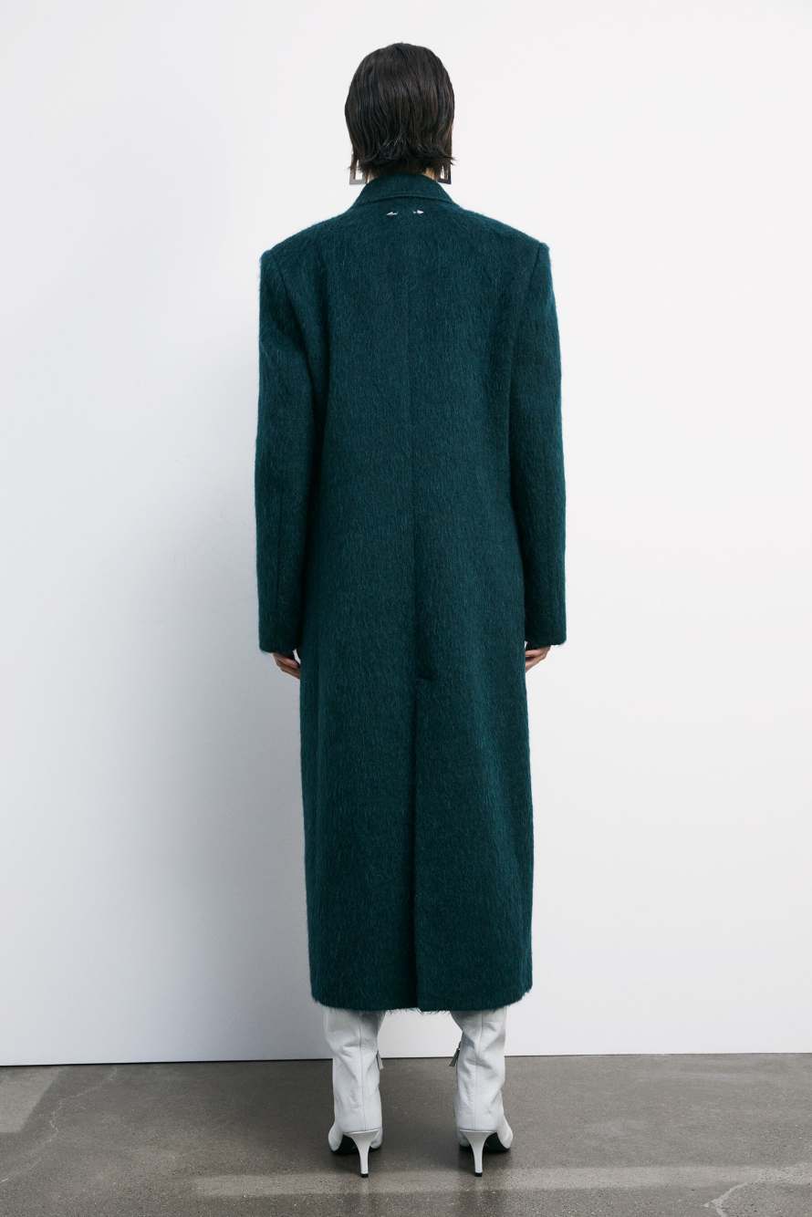 Длинное мягкое пальто, зелёный, Patrizia Pepe