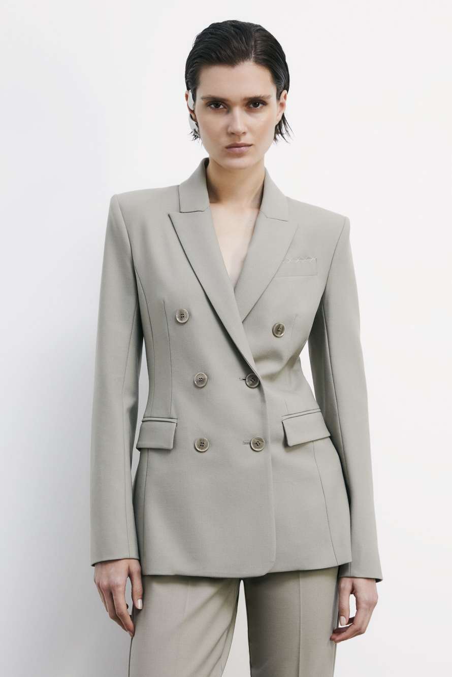 Двубортный блейзер "ESSENTIAL", бежевый, Patrizia Pepe