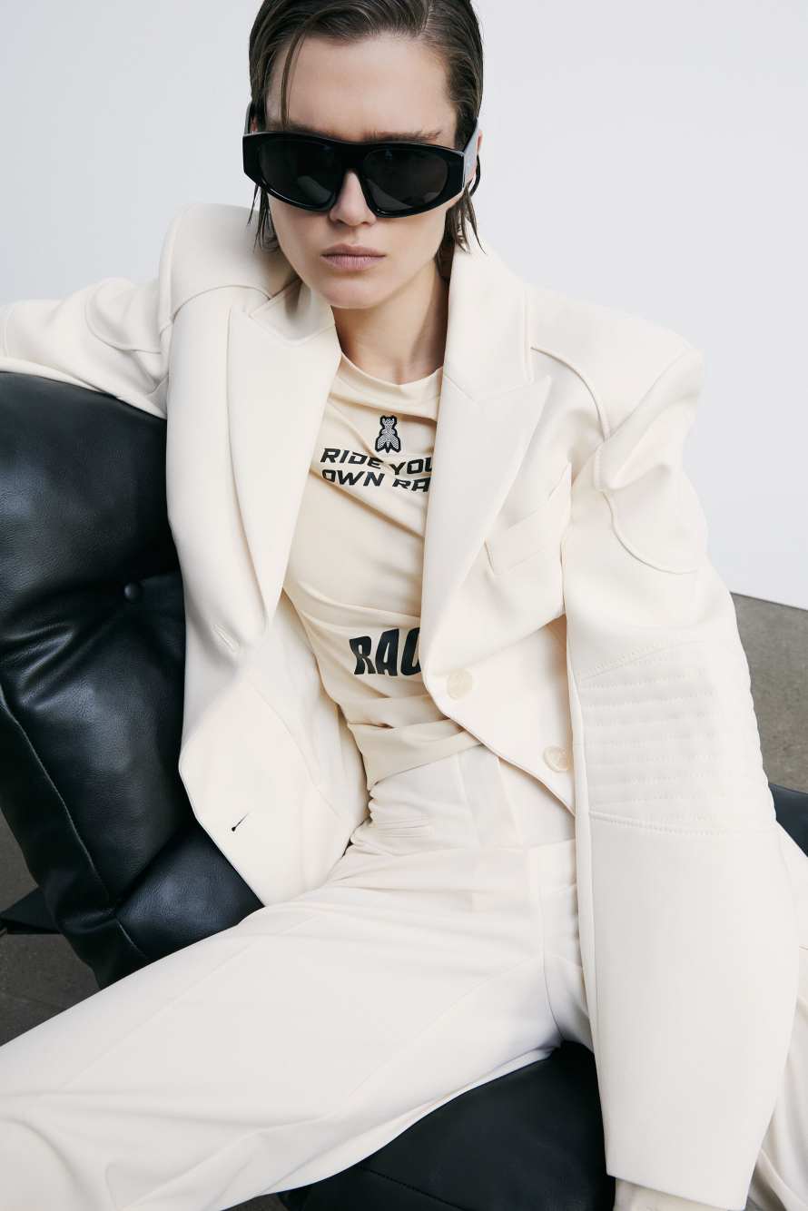 Жакет в гоночном стиле, Белый, Patrizia Pepe