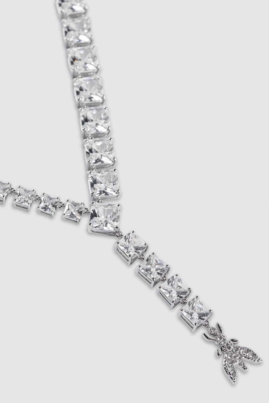 Diamond Cut asymmetrical necklace, Silver, Patrizia Pepe