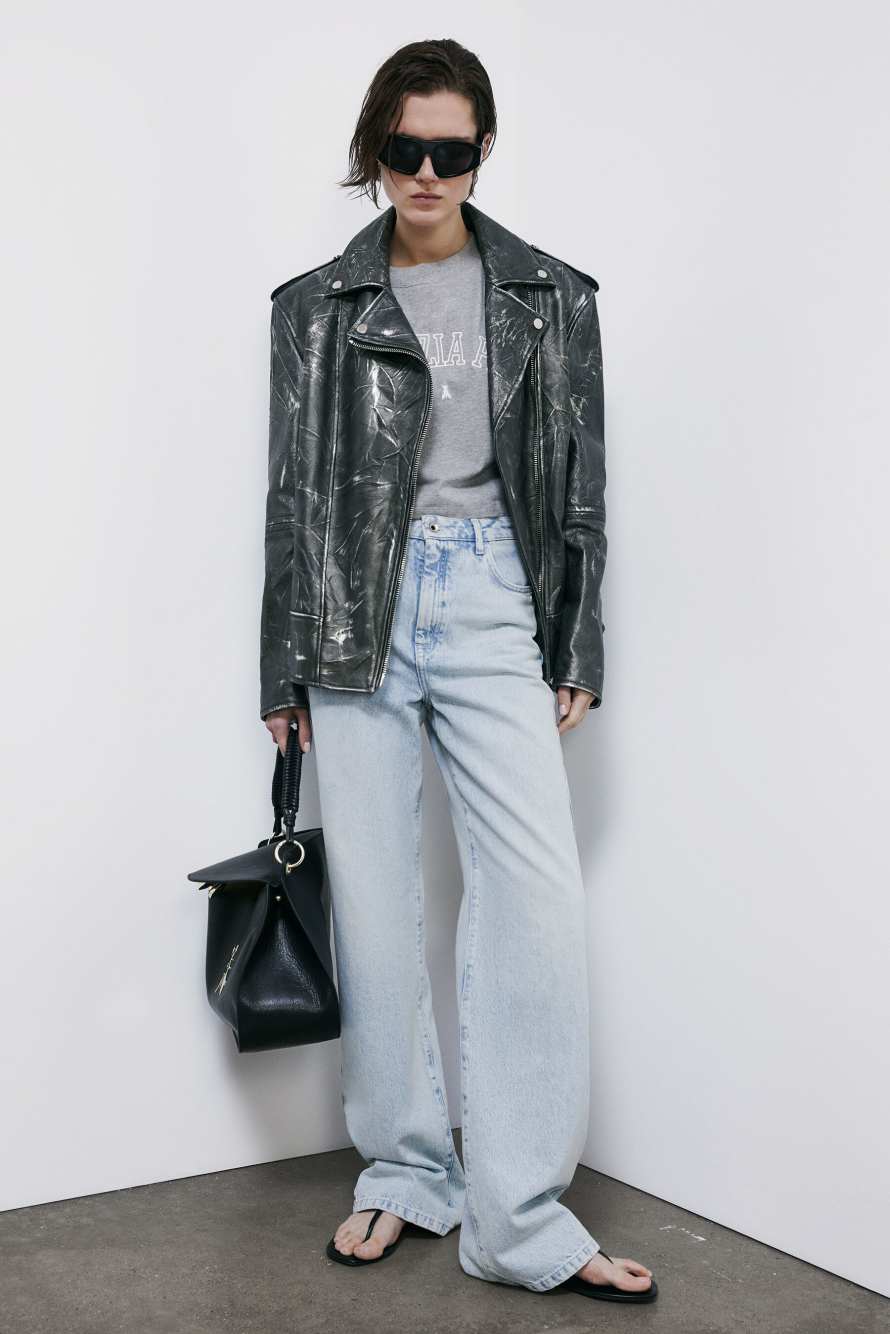 Cropped T-shirt with logo, Grey, Patrizia Pepe