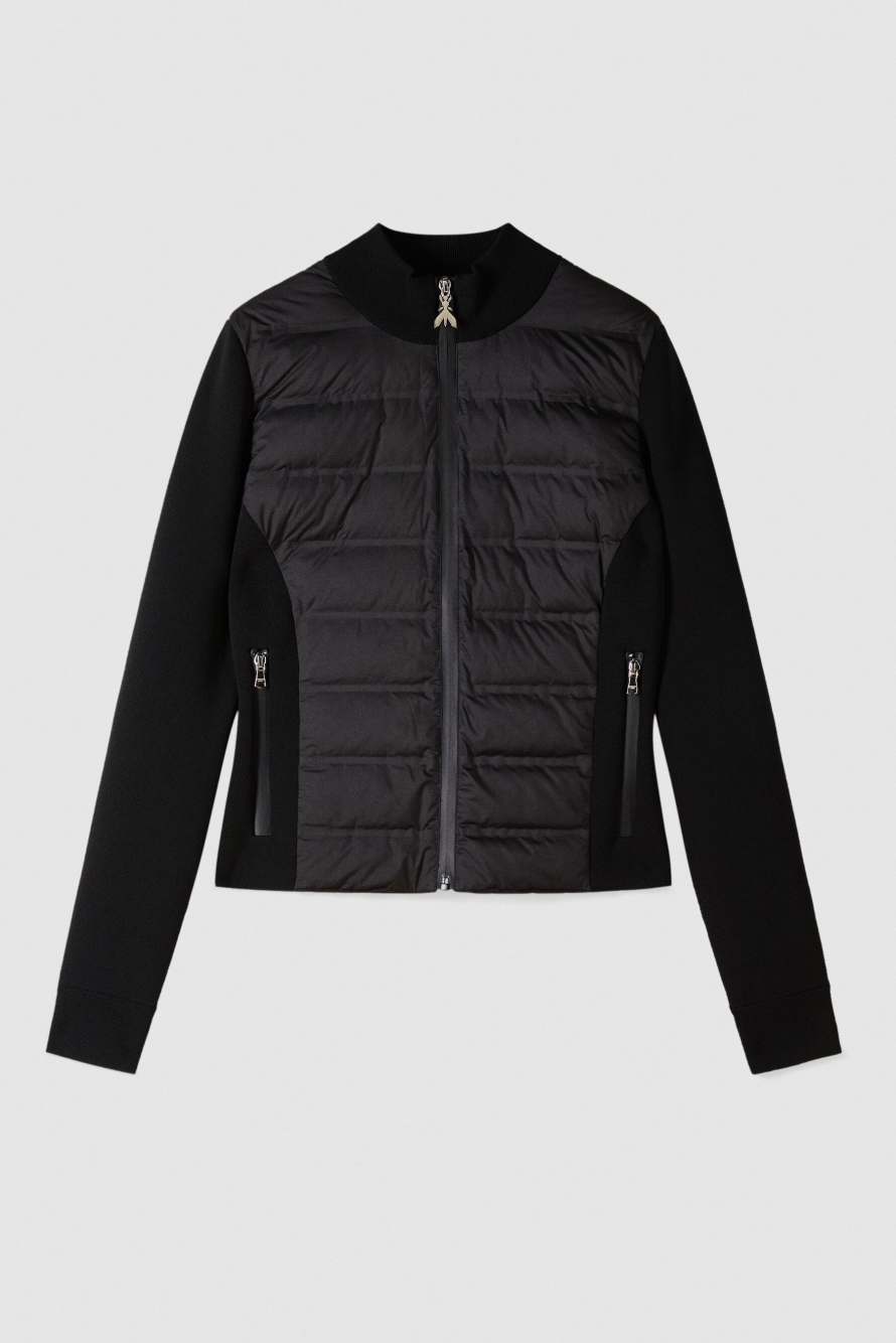 Ультралегкий пухлвик с трикотажными вставками, Черный, Patrizia Pepe