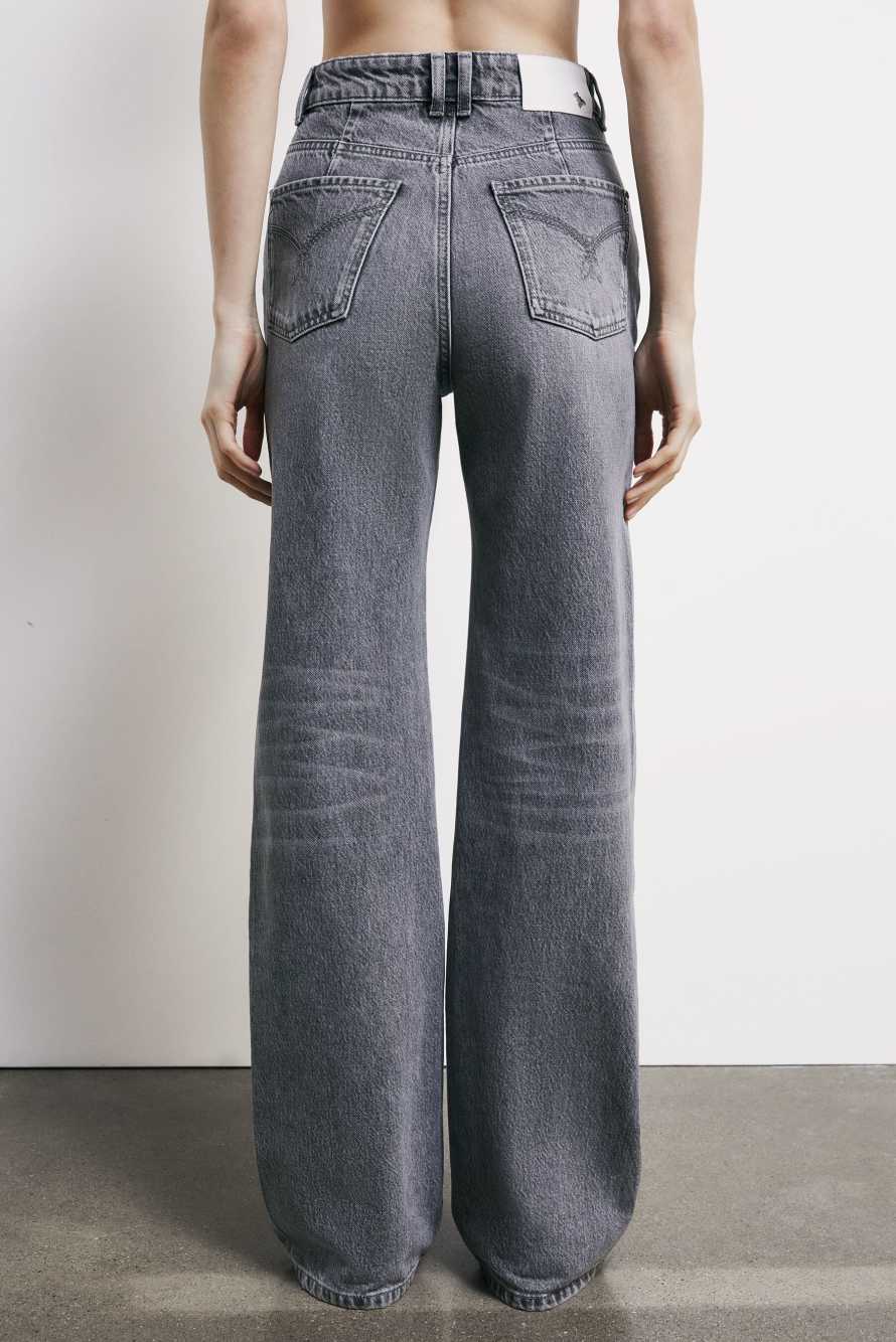 High-waisted regular fit jeans, Grey, Patrizia Pepe