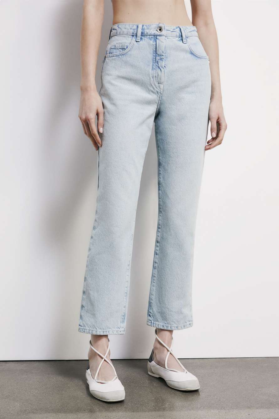 High waist cigarette jeans, Blue, Patrizia Pepe