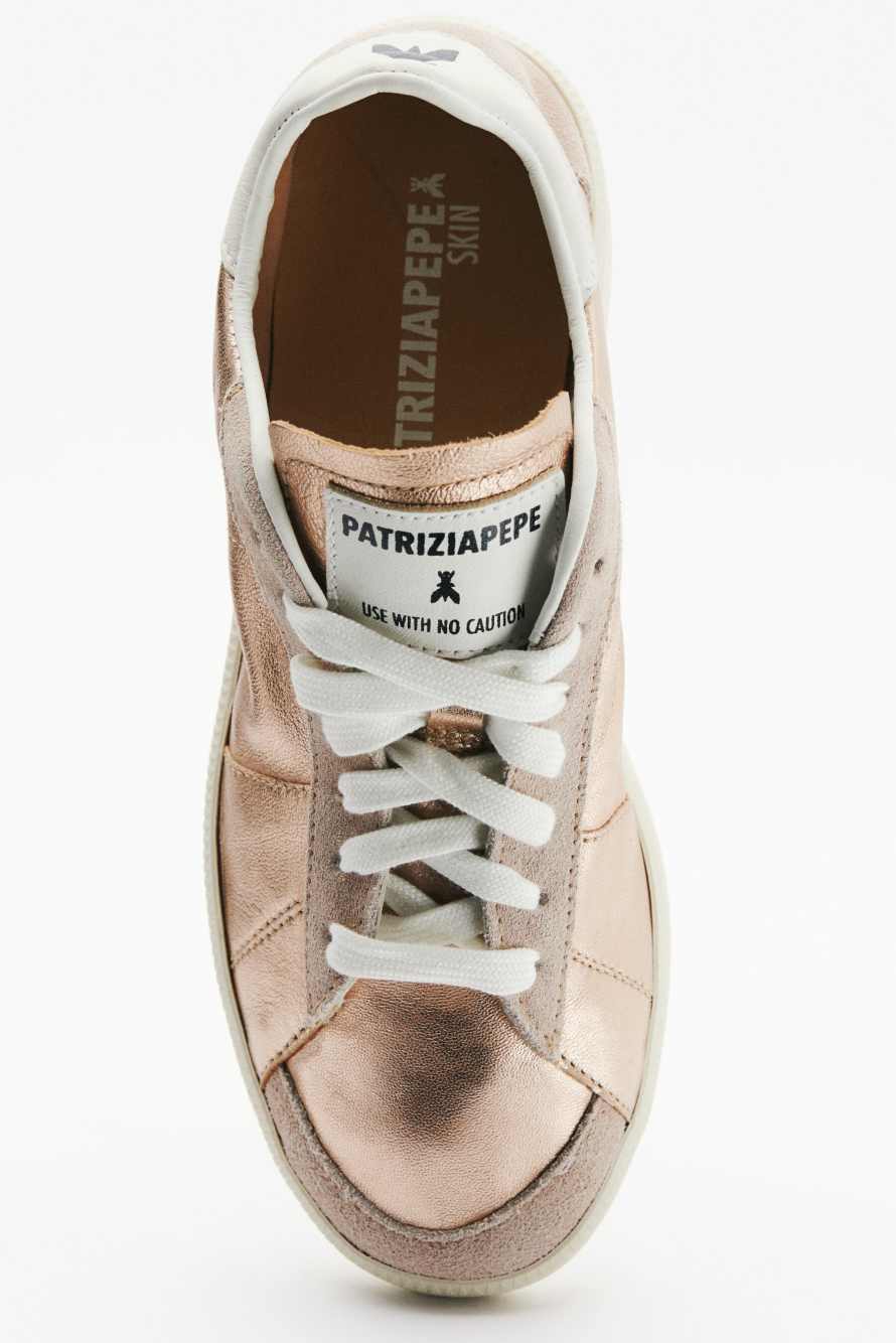 SKIN Sneakers '93 Ламинированная кожа наппа, Розовый, Patrizia Pepe