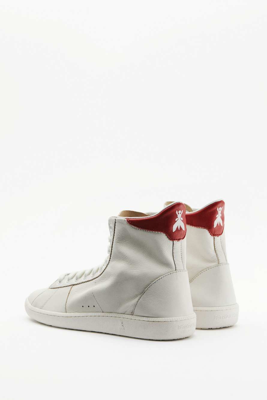 HI-SKIN Sneakers '93 in nappa leather, White/Red, Patrizia Pepe