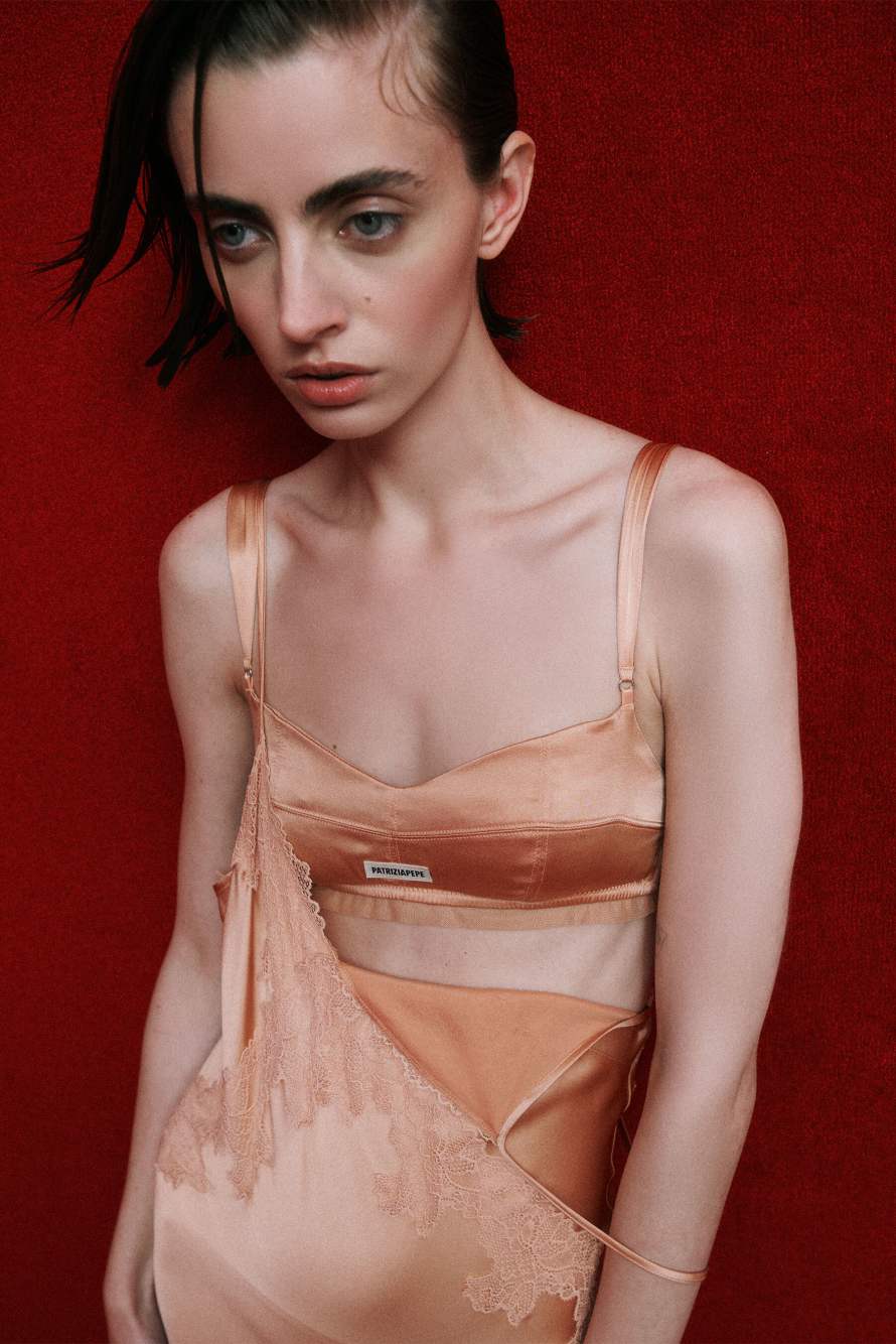 Silk bra, Pink, Patrizia Pepe