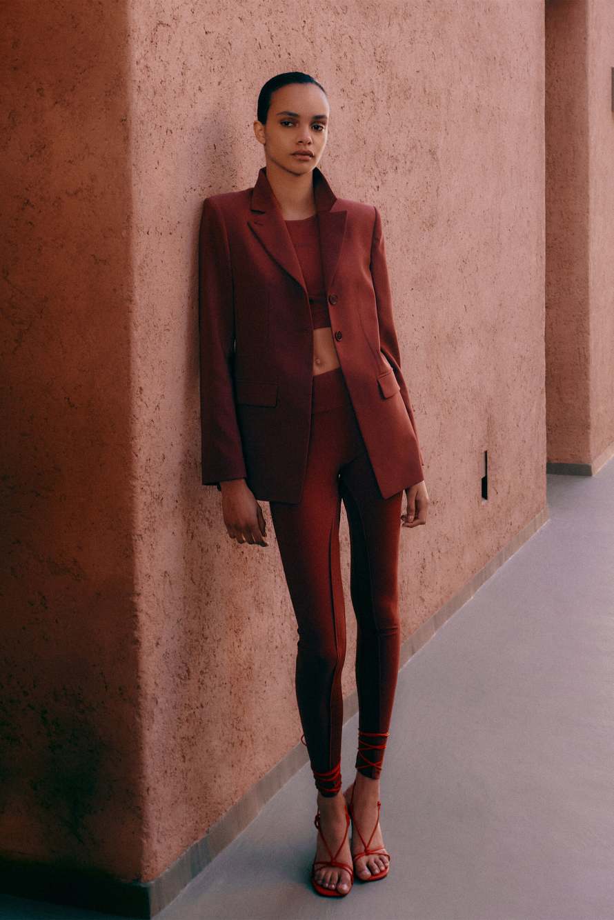 Technical jersey leggings, Brown, Patrizia Pepe