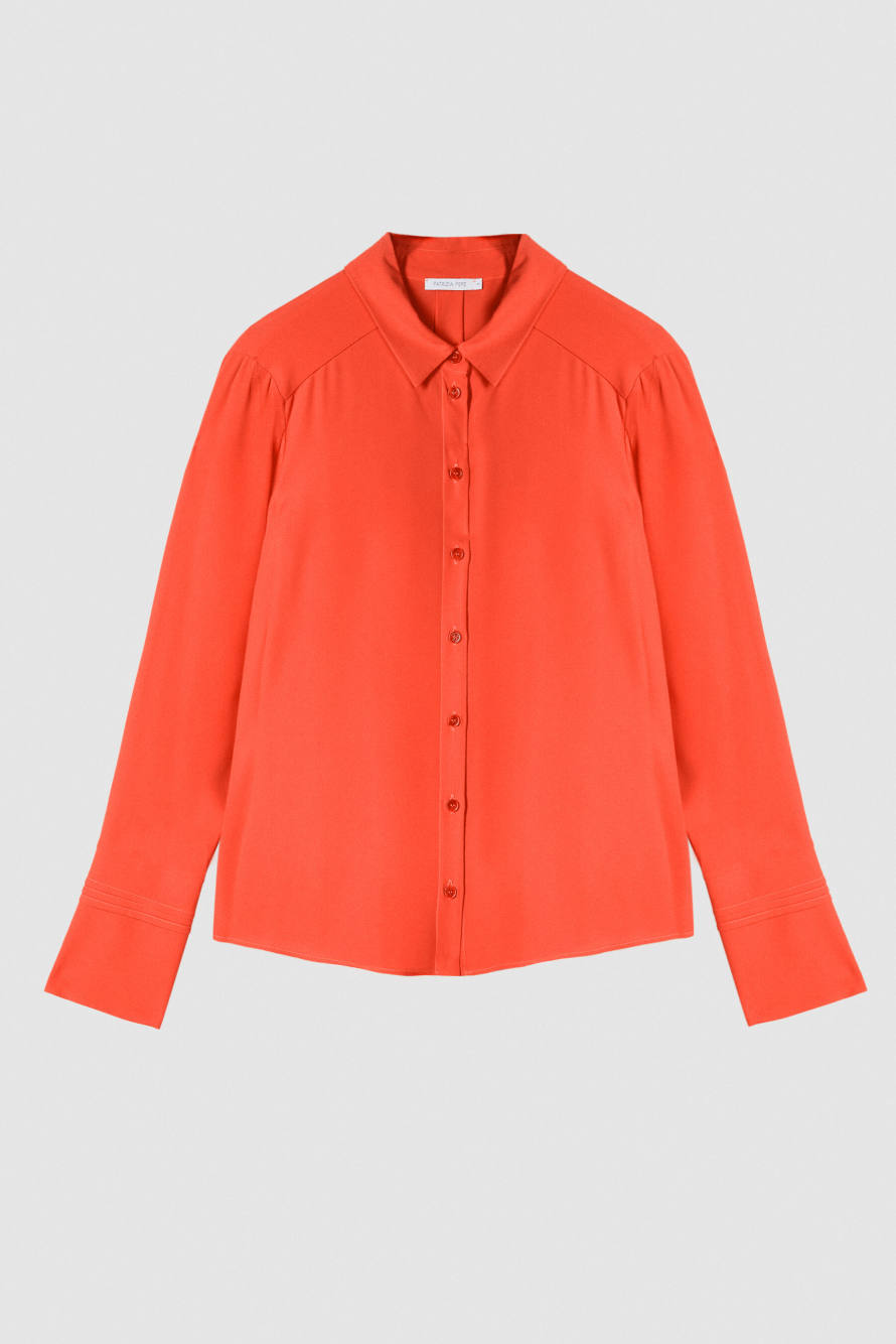 Soft viscose shirt, Orange, Patrizia Pepe