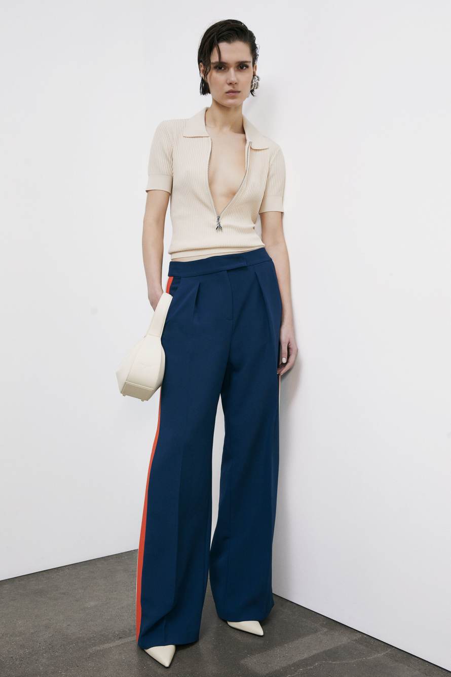 Light knit polo shirt, White, Patrizia Pepe