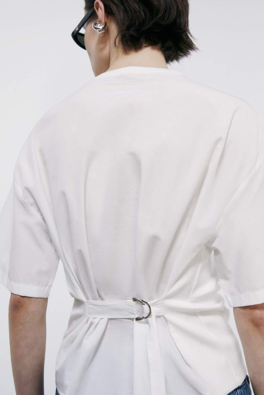 T-shirt with strap, White, Patrizia Pepe