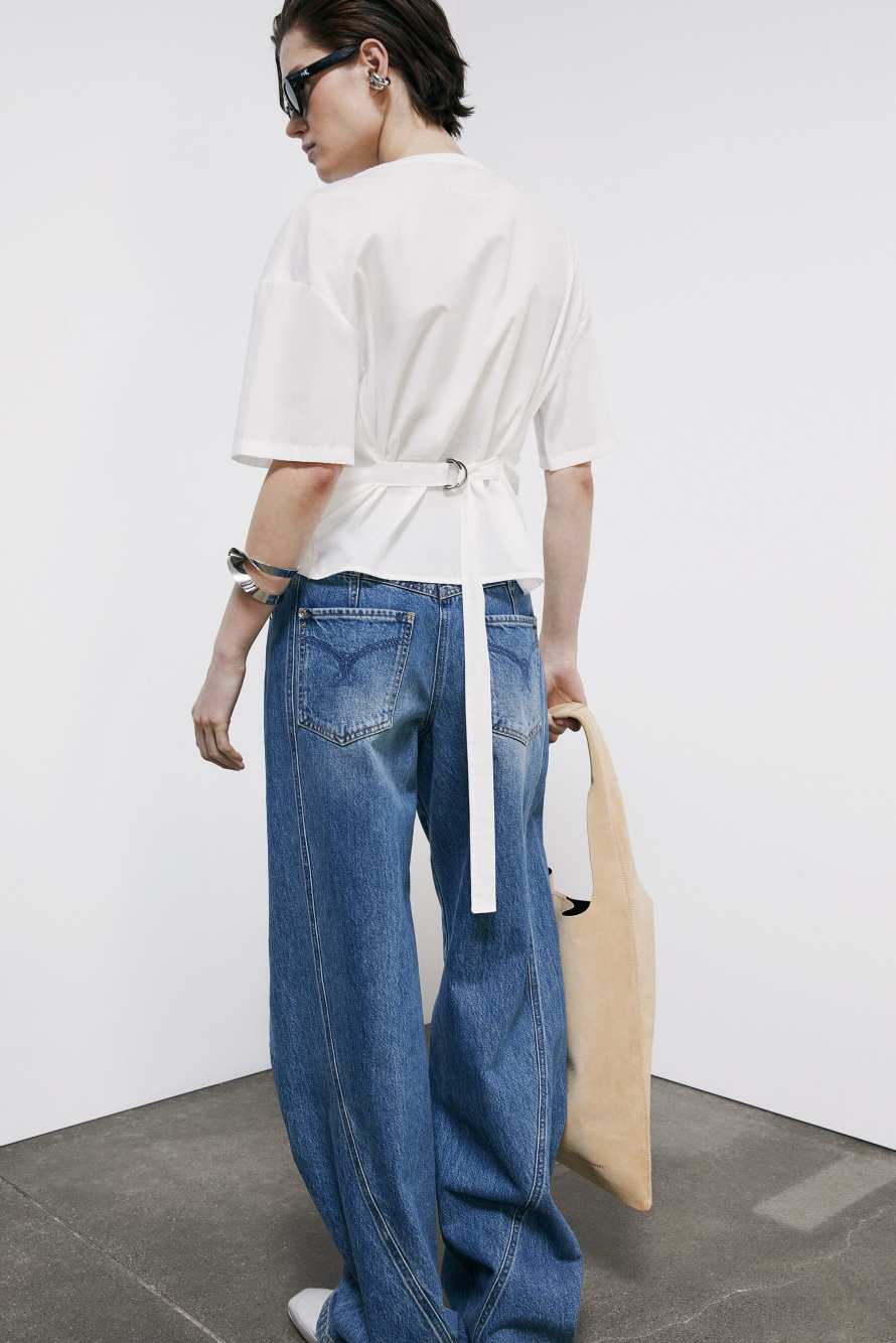 T-shirt with strap, White, Patrizia Pepe