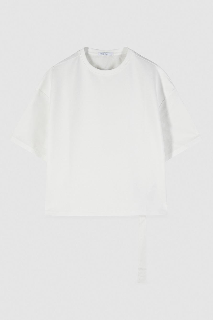 T-shirt with strap, White, Patrizia Pepe
