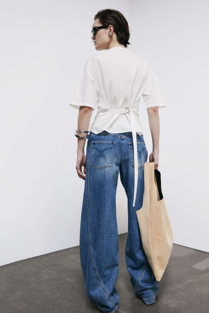 T-shirt with strap, White, Patrizia Pepe