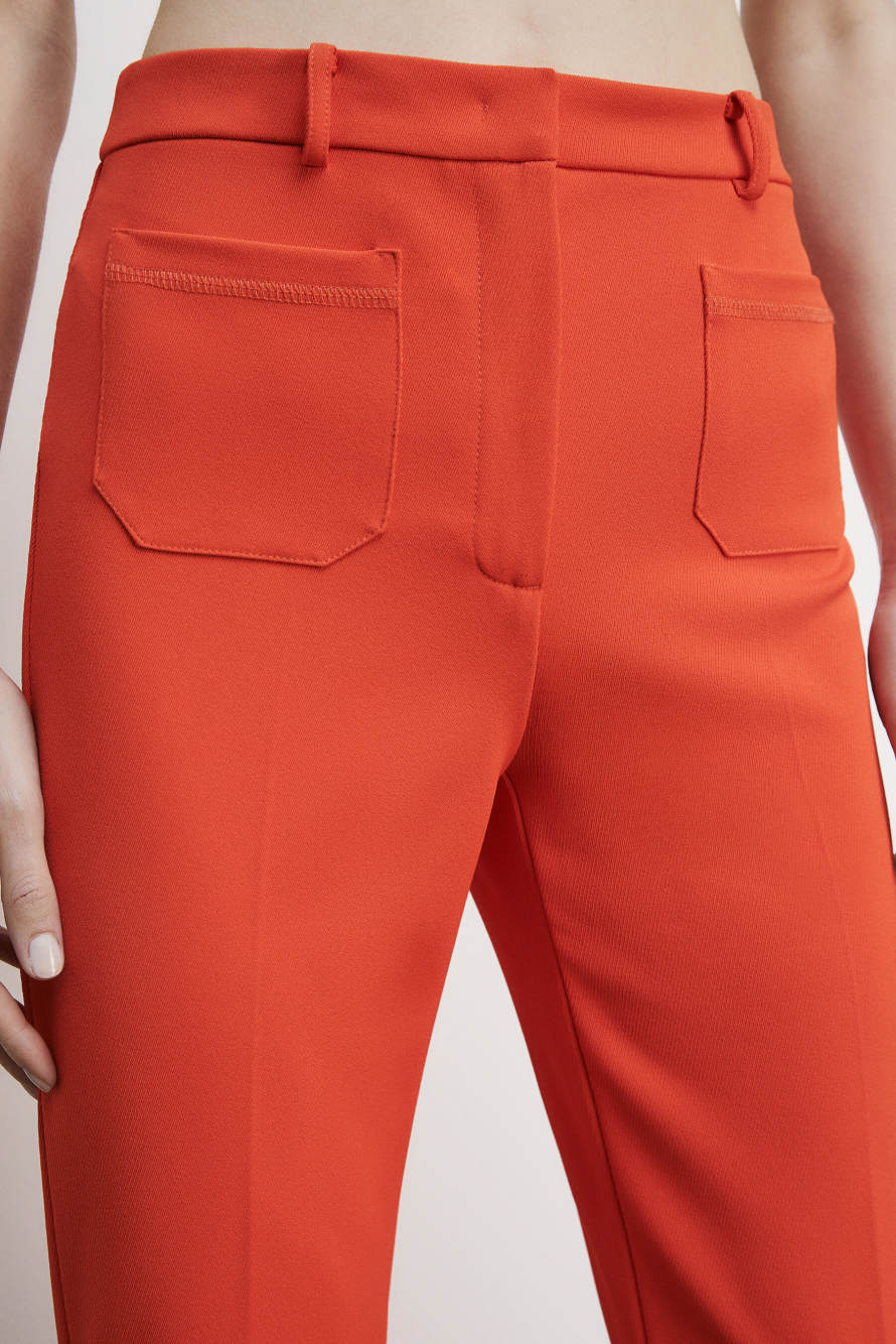 Flare pants with pockets, Orange, Patrizia Pepe