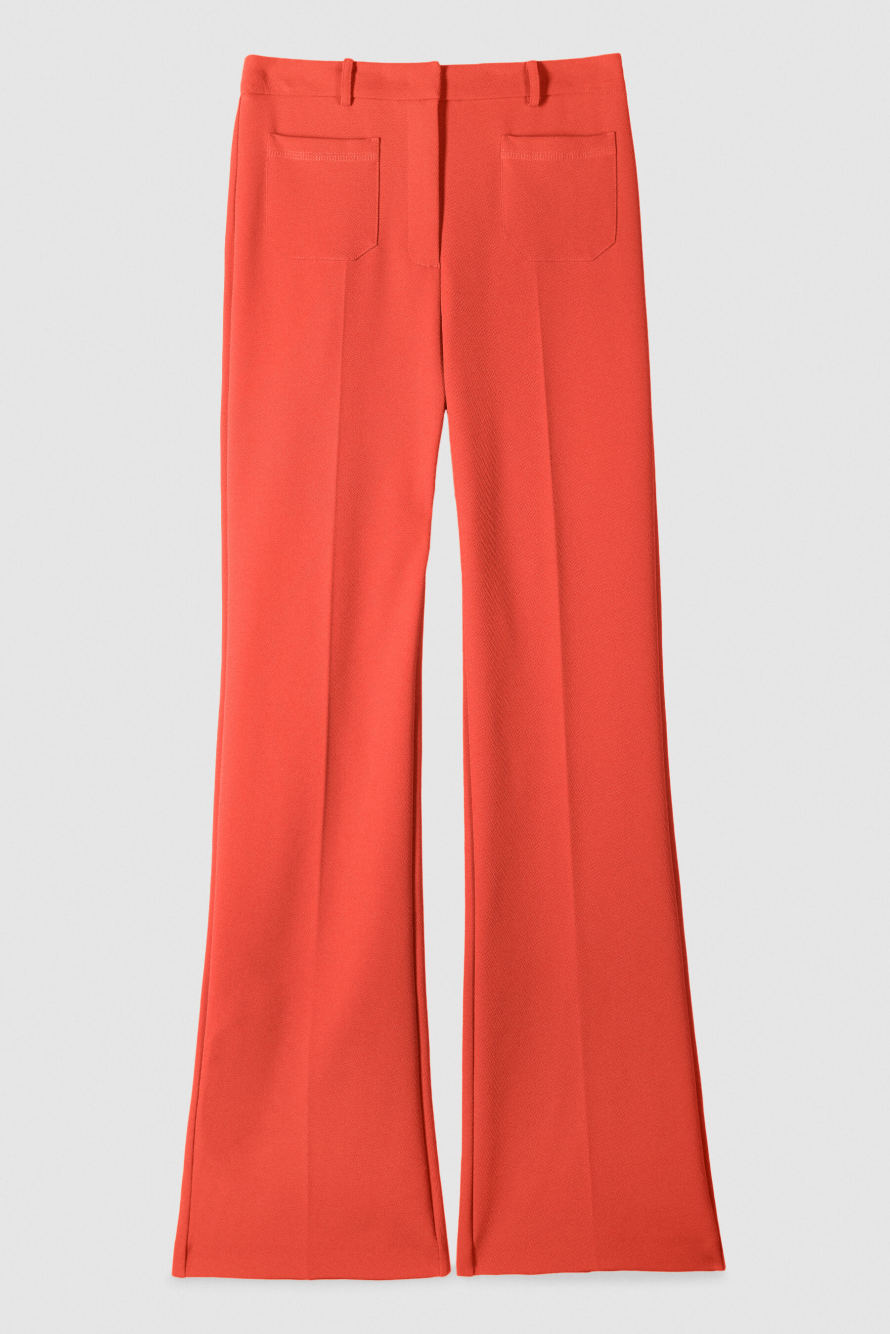 Flare pants with pockets, Orange, Patrizia Pepe