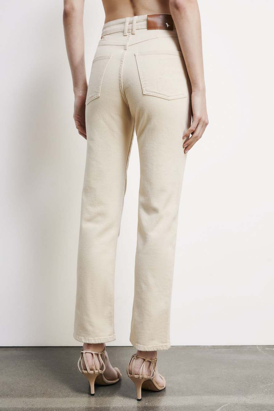 High waist cigarette jeans, White, Patrizia Pepe