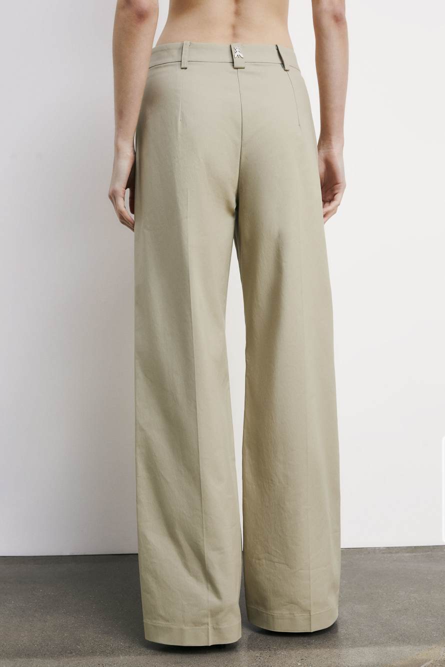 Light cotton palazzo pants, Beige, Patrizia Pepe