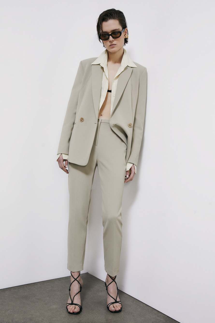 Zigaretthose aus Baumwolle, Beige, Patrizia Pepe