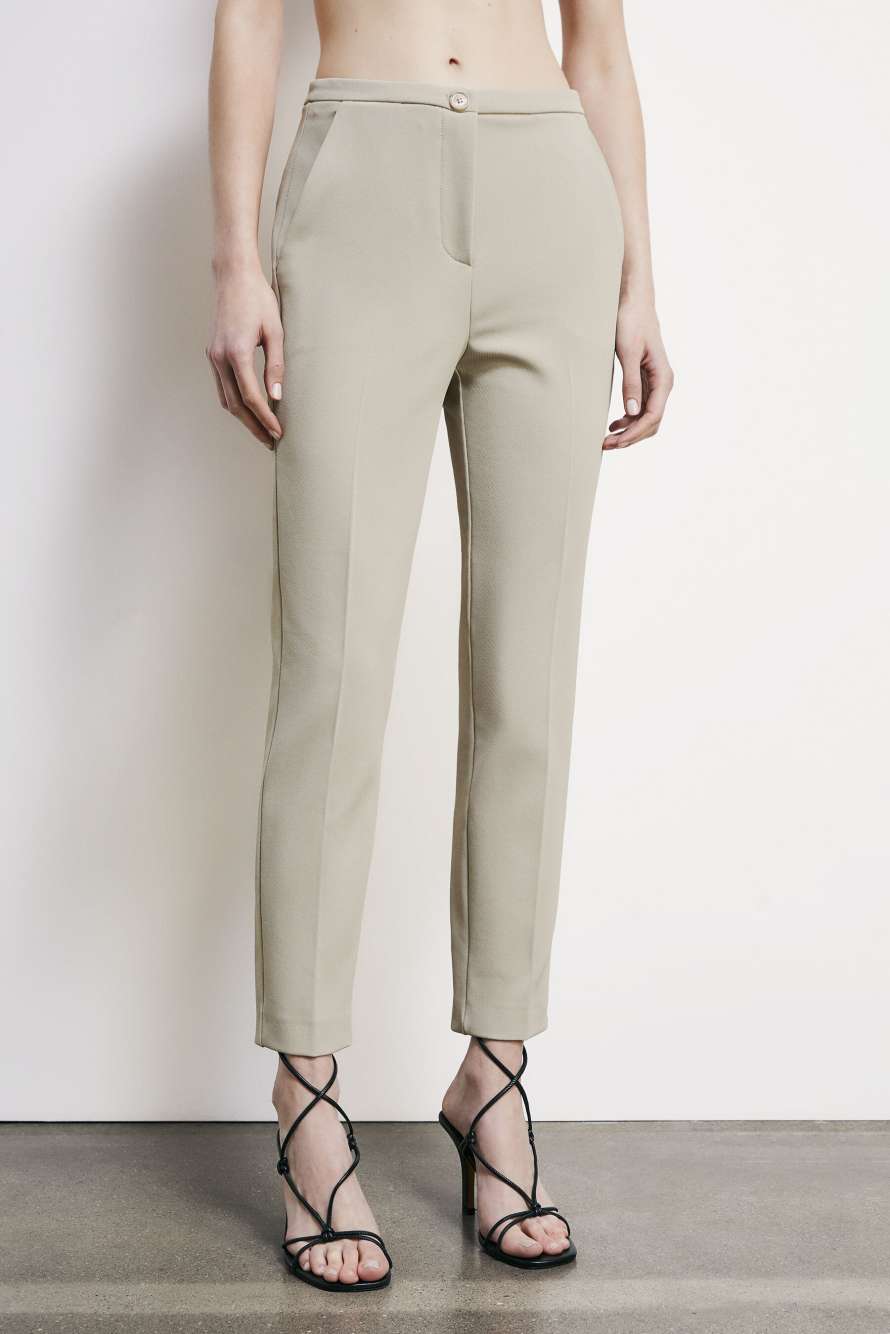 Zigaretthose aus Baumwolle, Beige, Patrizia Pepe