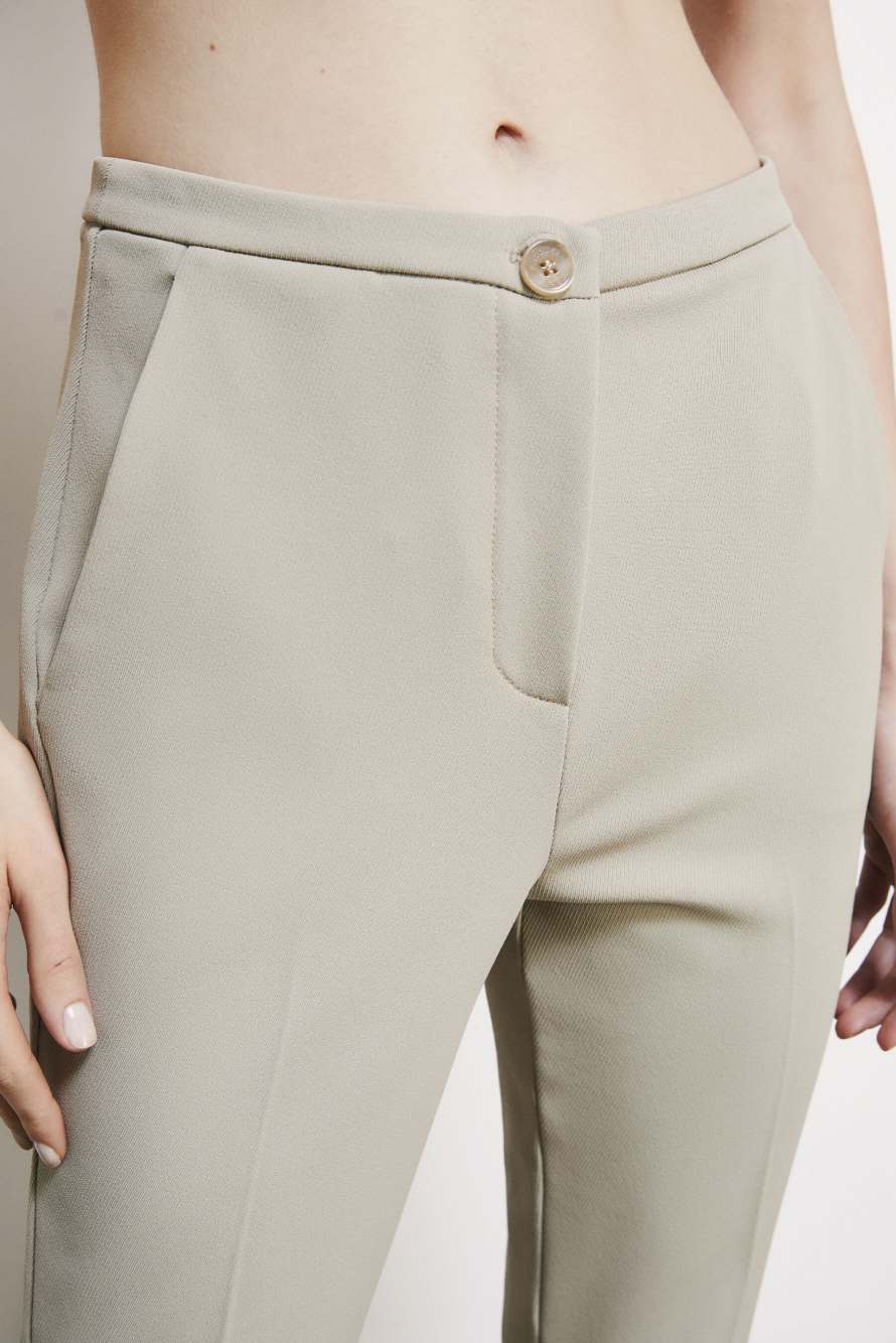 Zigaretthose aus Baumwolle, Beige, Patrizia Pepe