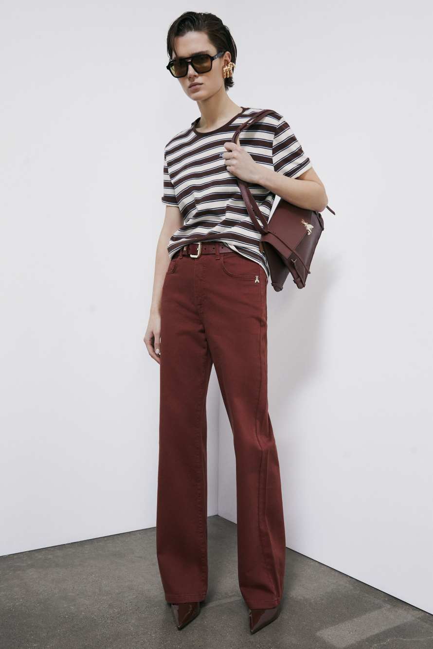 Кожаные слингбэк на высоком каблуке, Kоричневый, Patrizia Pepe